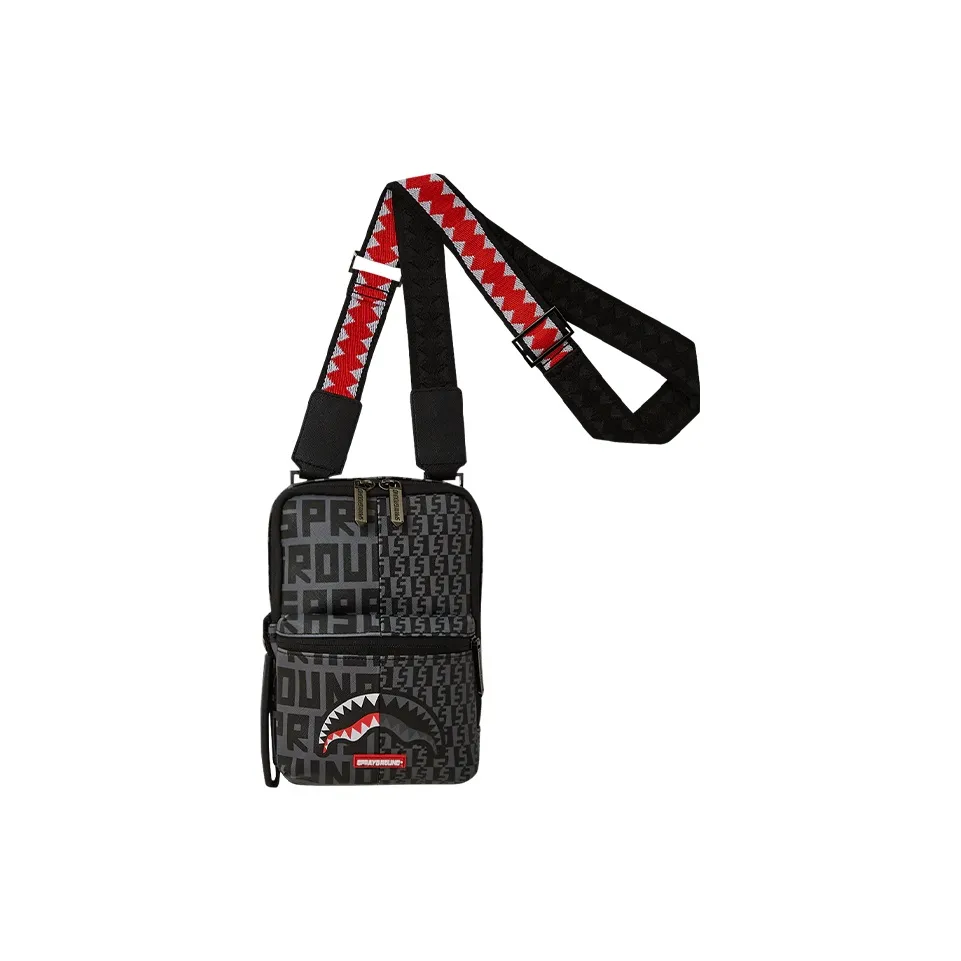 SPRAYGROUND ПВХ Кошелек для монет Чехол для телефона Сумка через плечо Сумка на плечо Унисекс Черный