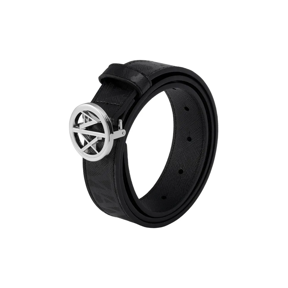 ARMANI EXCHANGE Casual Letter Buckle Leather Belts Women's Width 4cm