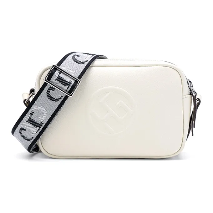 HONGU Сумка через плечо из коровьей кожи женская экрю светло-коричневый светло-зеленый