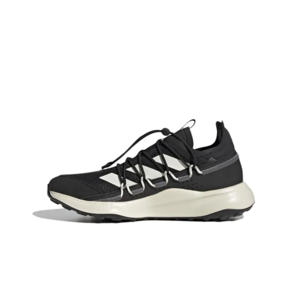 Adidas VOYAGER 21 Амортизирующие подошва Устойчивая к истиранию Низкий топ Беговые кроссовки Женские Черный Белый