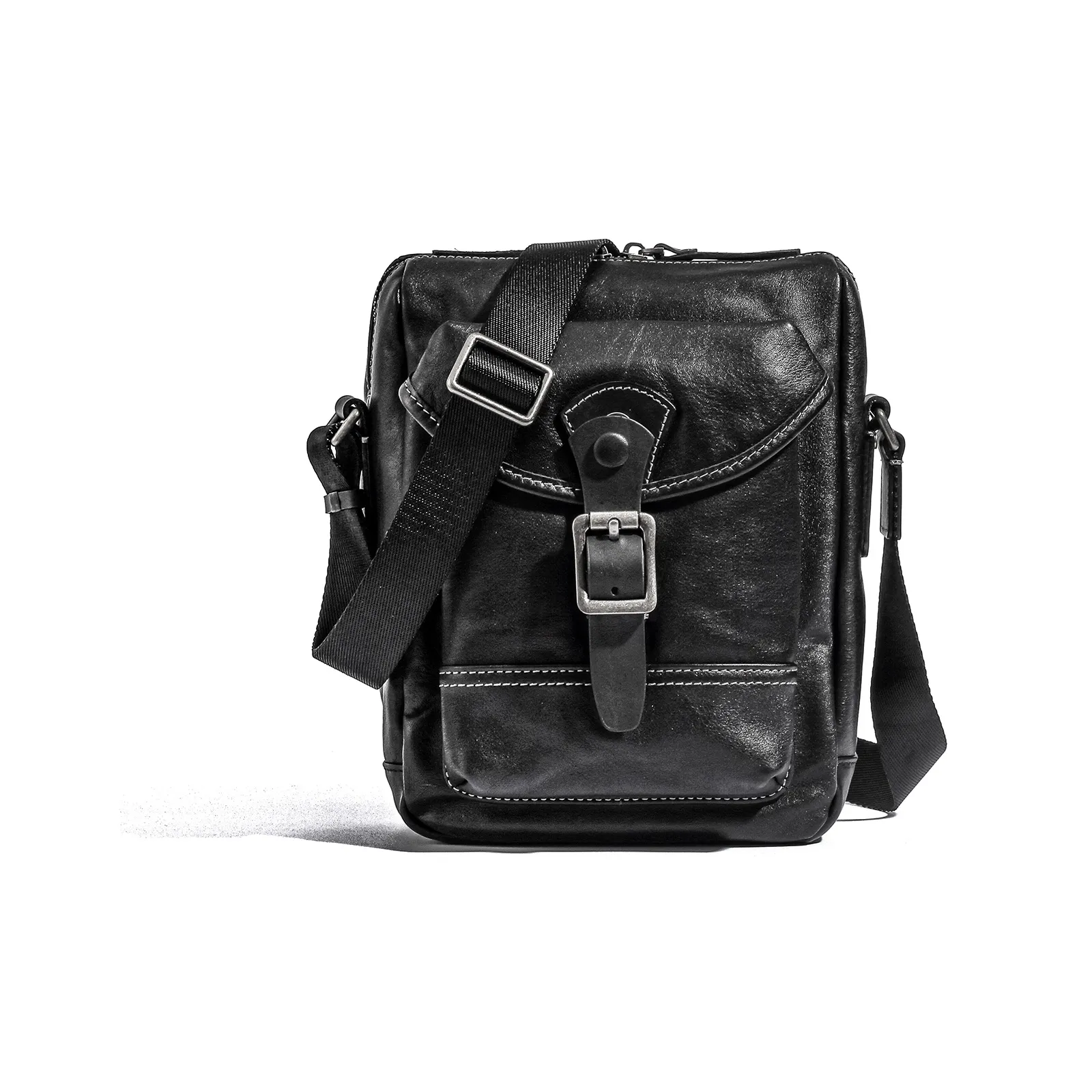 Ace Paul Сумка через плечо из коровьей кожи среднего размера мужская черная