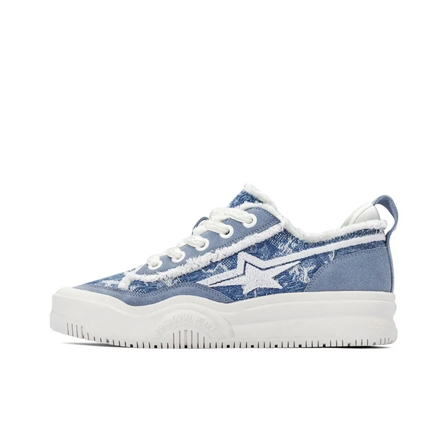 PENTAGONAL HEART Satoshi Star Series Wear-Resistant Low-Top Canvas Shoes Unisex Light Blue