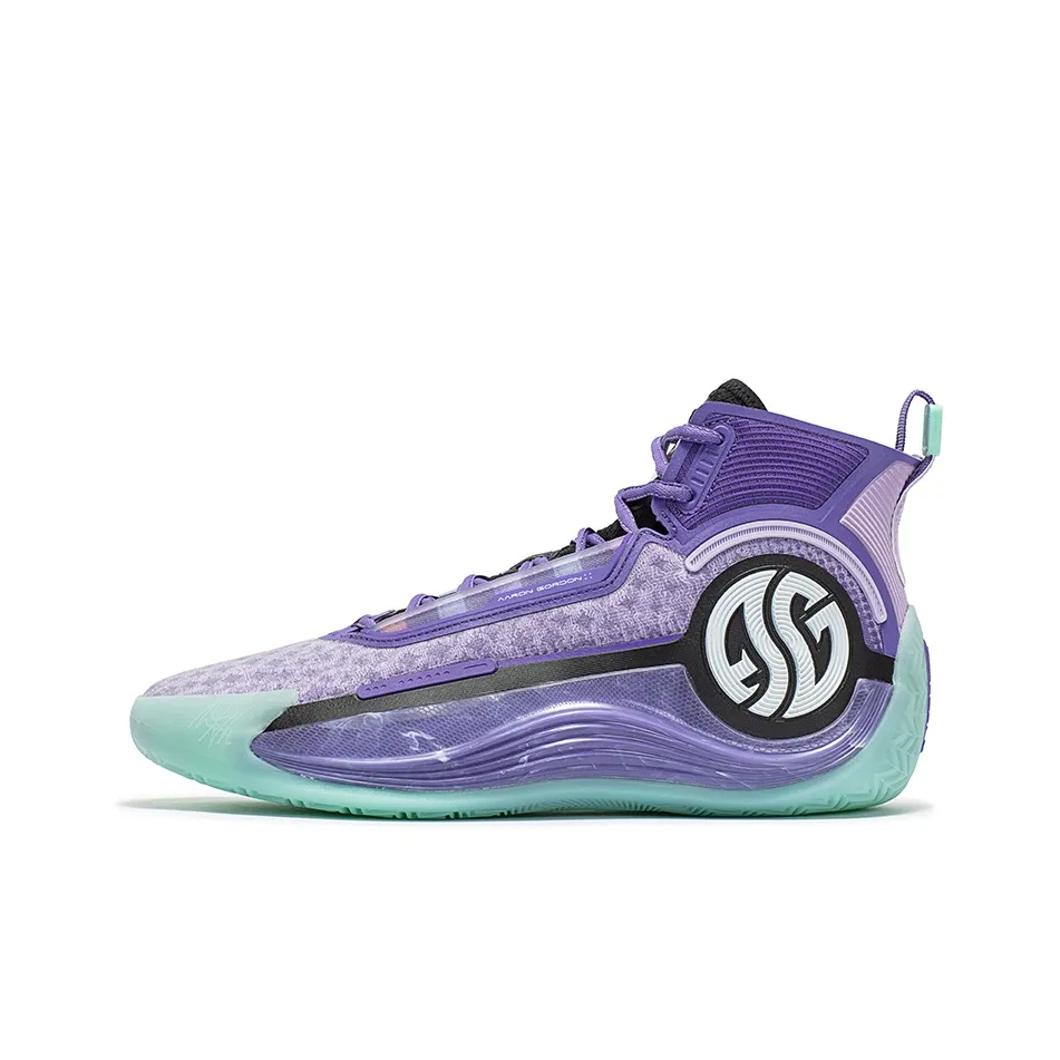 361° AG4 SOAR Guitar God Cushioning Anti Slip And Wear Resistant High Top Basketball Shoes Men's Purple Lavender