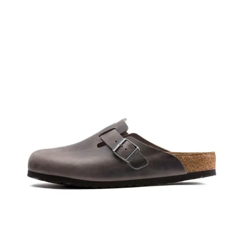 Birkenstock Boston Soft Footbed Домашние тапочки Тауповый Унисекс