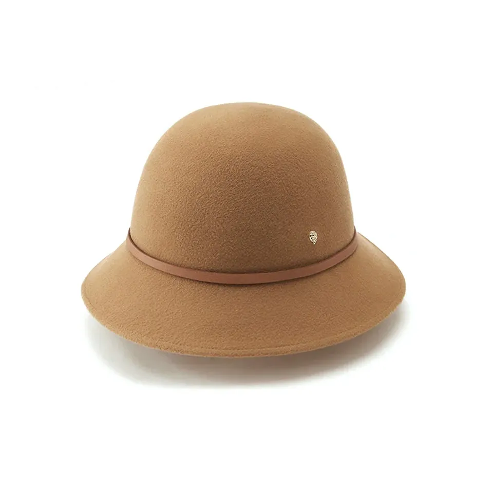 Helen Kaminski Alto 9 Leather trim Wool Fedora Hat