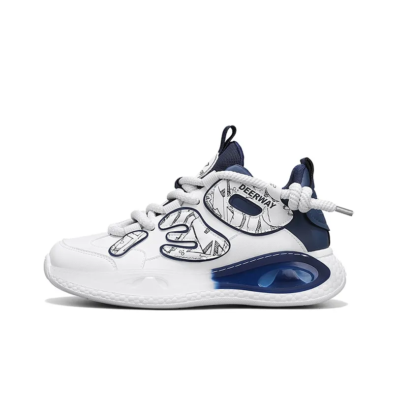 DEERWAY MID Топ Casual Мужской Белый Синий