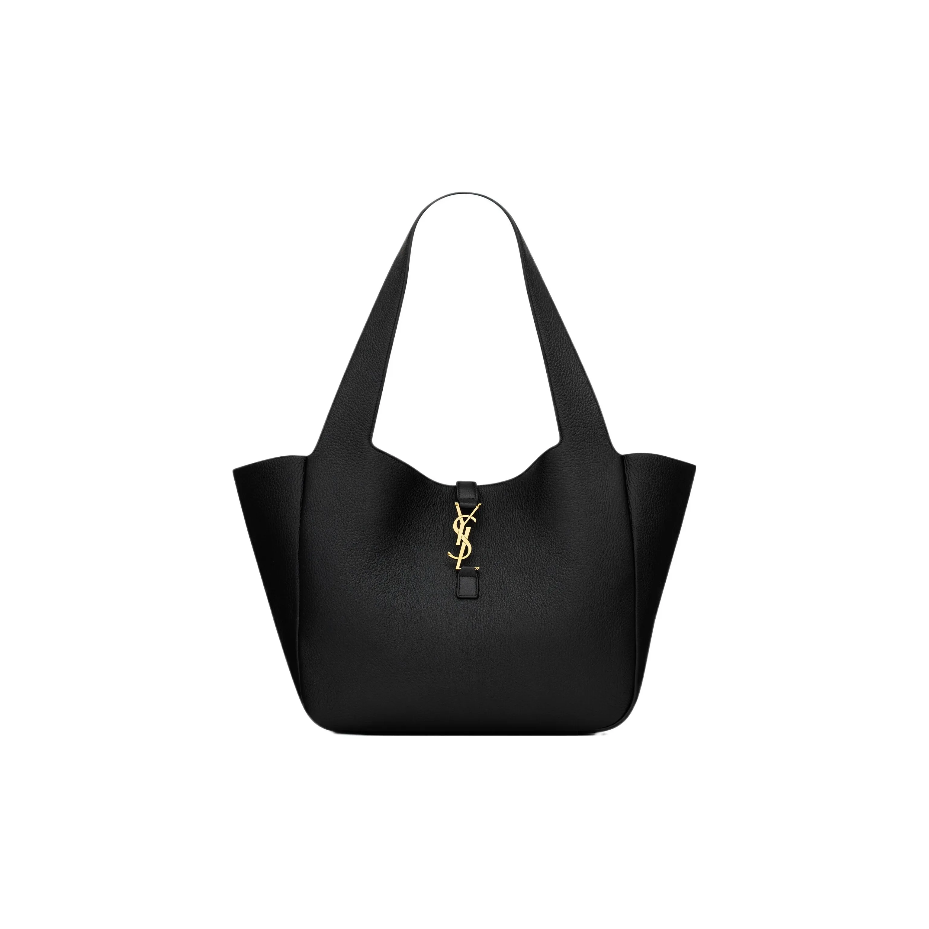 SAINT LAURENT Deerskin Tote Bag Shopping Bag Handbag Regular Unisex Black