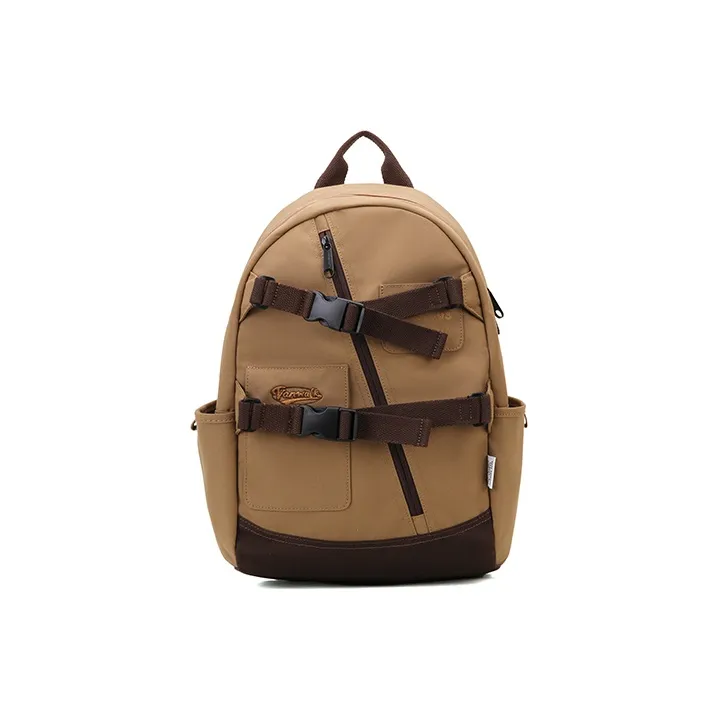 VANWALK Polyester Backpack Regular Women's Brown/White/Black
