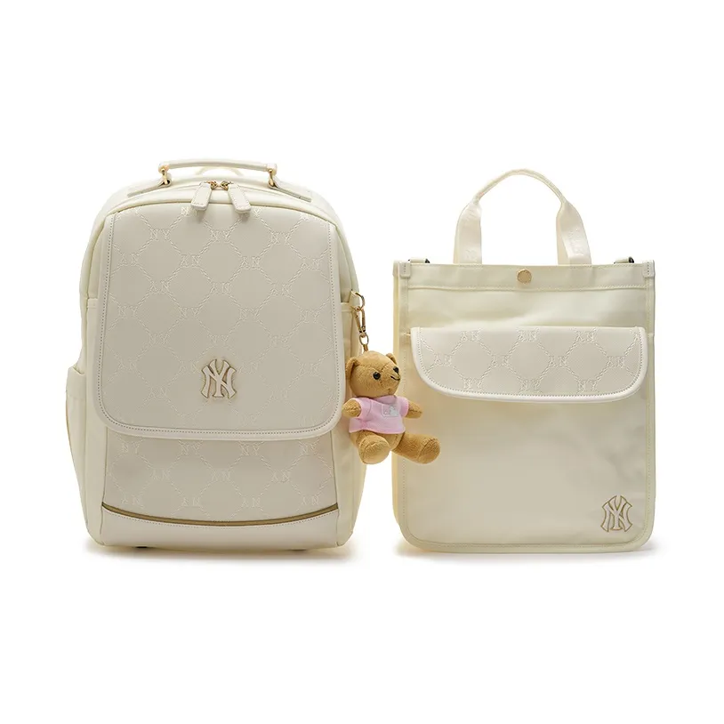 Mlb Base Logo Нейлоновый Рюкзак Стандартный Женский Экрю