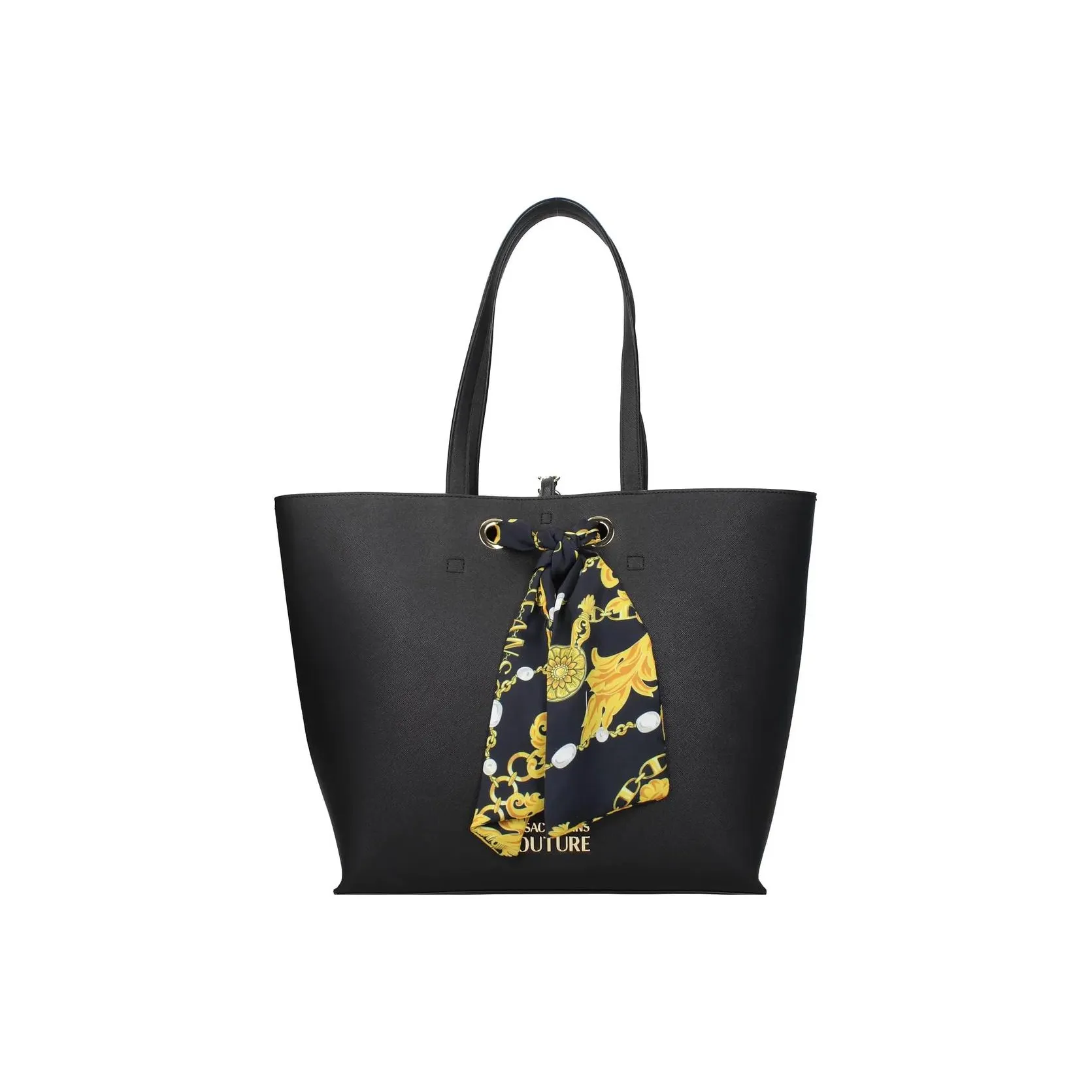 VERSACE JEANS COUTURE Полиуретан Тоут Сумка Сумка для покупок Сумка через плечо Женская Черная