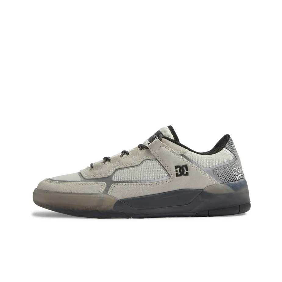 DC Shoes Metric Anti Slip Wear Resistant Low Top Skateboard Shoes Men's Gray