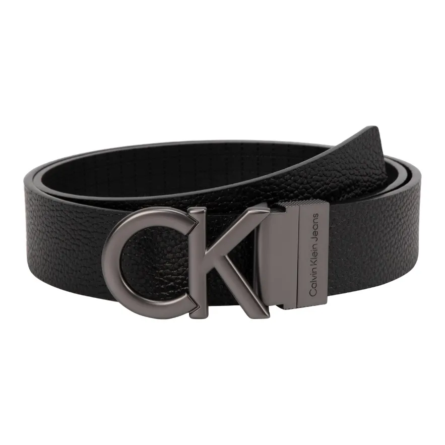 CALVIN KLEIN Cow Leather Belts Men's Space Black 3.4cm