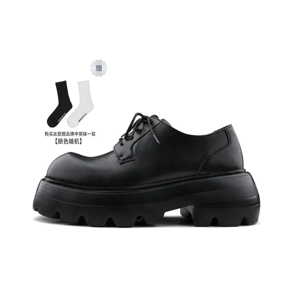 HANQIAORIJI Black Blood Series Loafers Unisex Black