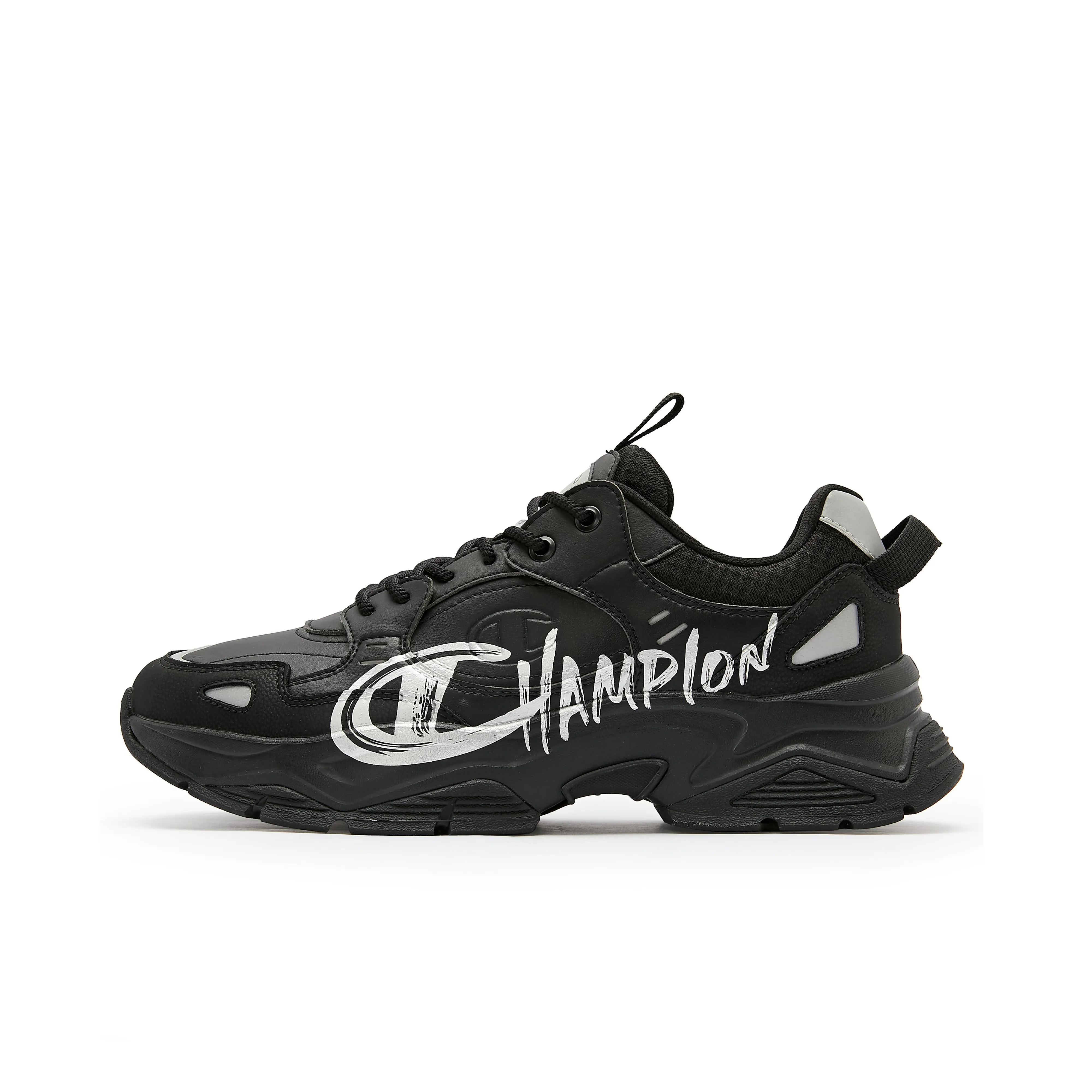 Champion Champ 19 Stree Slip Resistant Low Top Chunky Sneakers Unisex Black