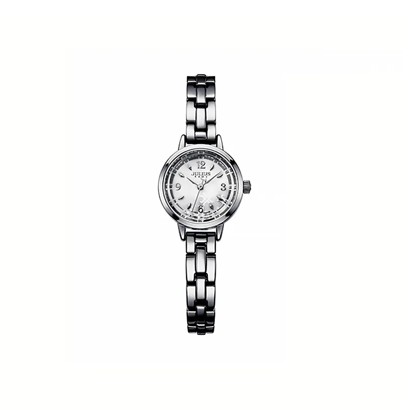 JULIUS JL Vintage Chain Belt Свежий Наручные часы Кварцевый механизм Стальной ремешок Часы Женские часы