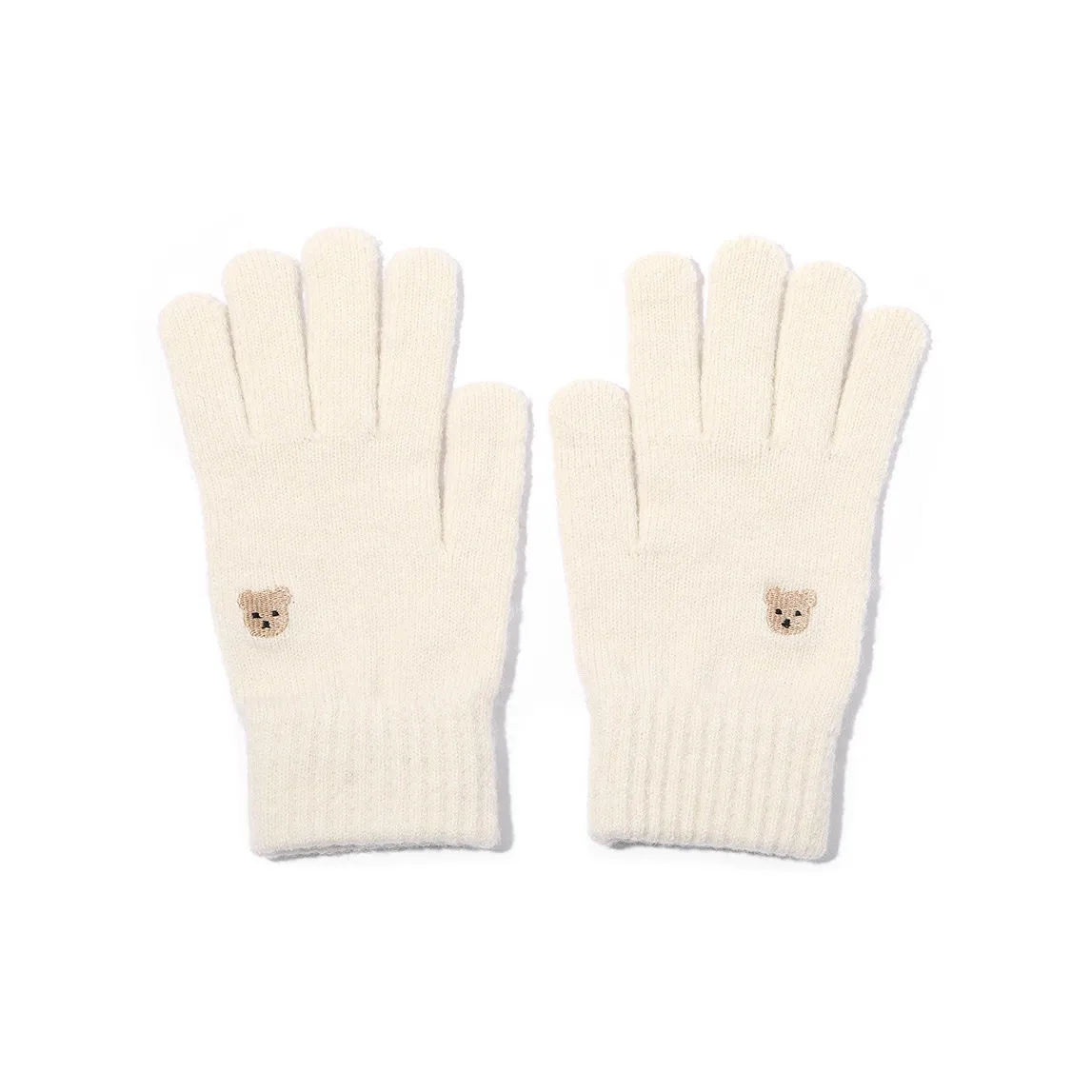 Clect Разделенные пальцы Вязаные перчатки Женские Белые Черные Малиновые Розовые