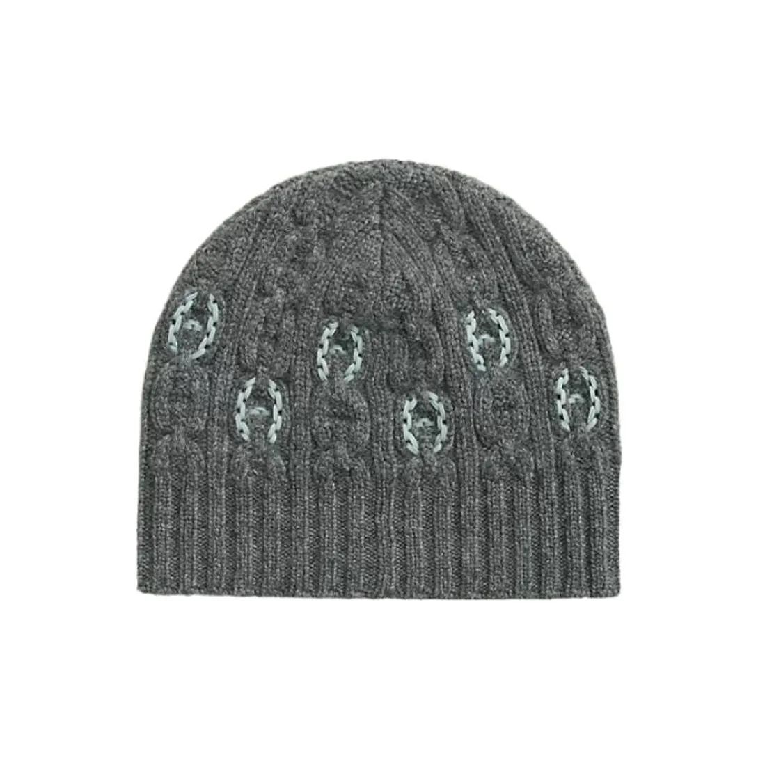 HERMES Beanies Men's Mixed Gray
