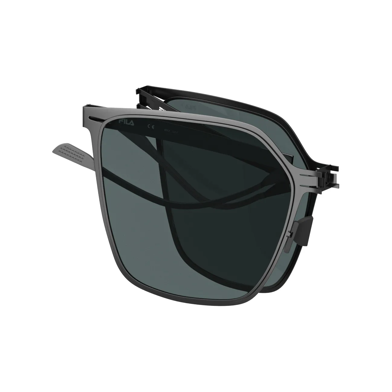 FILA Alloy Square Sunglasses Unisex Stone Gray, Coconut Brown, Starry Blue