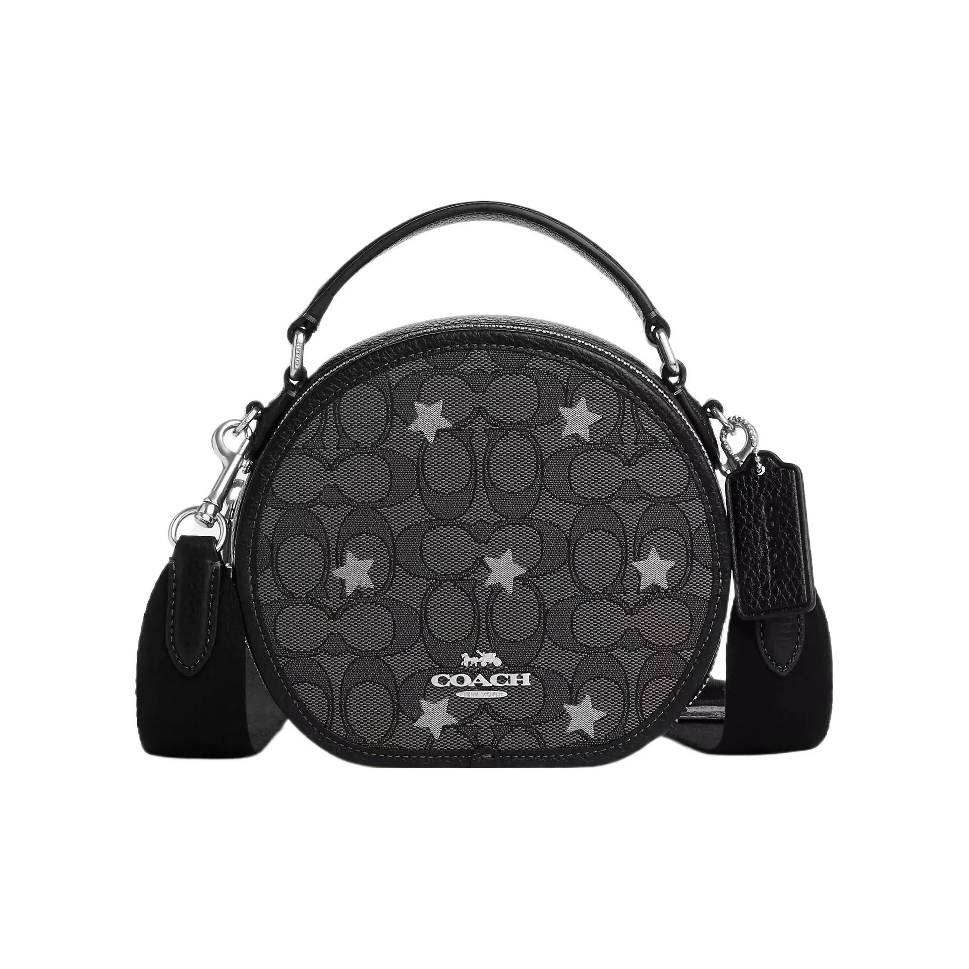 COACH Canteen Eggstone Grain Leather Handbag Shoulder Bag Crossbody Bag Small Size Women's Black