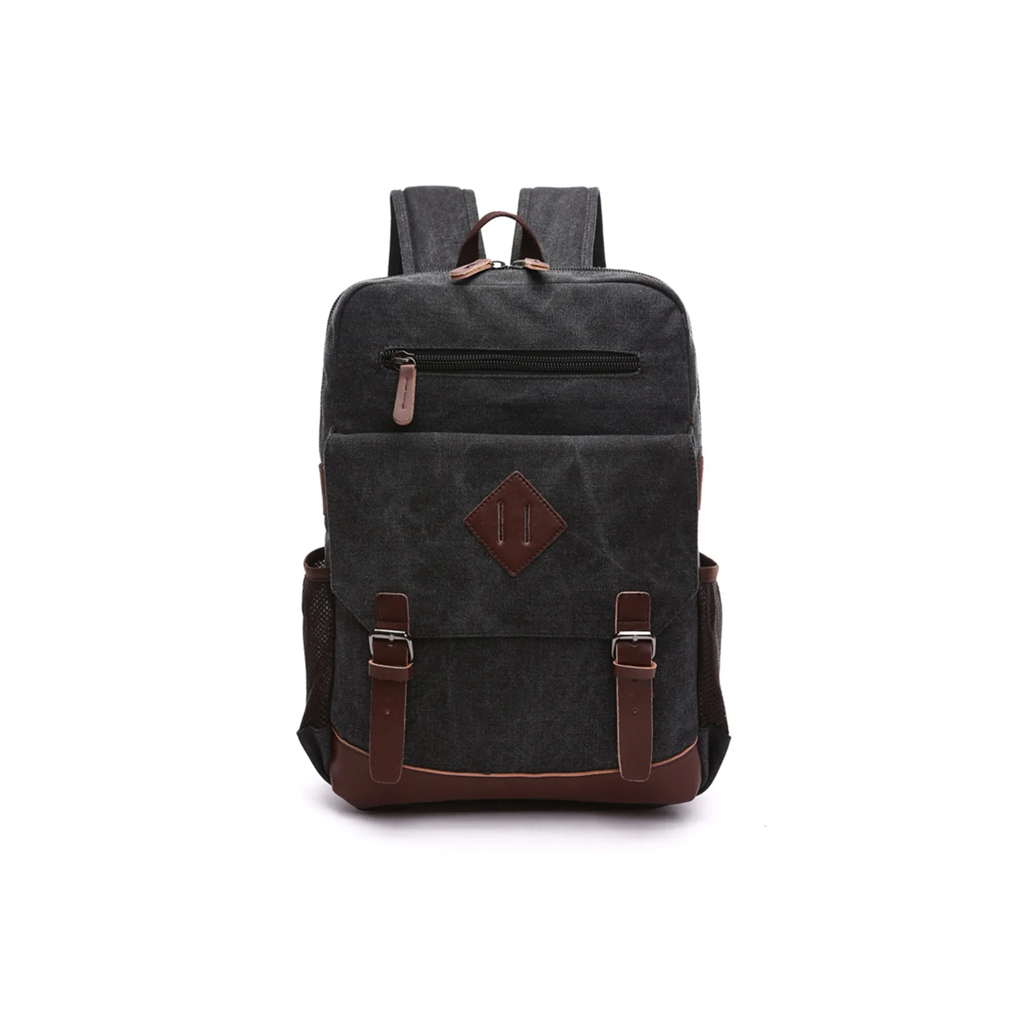 Slazenger Canvas With Leather 15.6 Inch Laptop Backpack Regular Unisex Multicolor