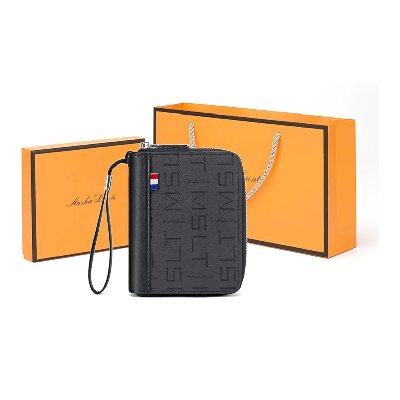 MashaLanti PVC Money Clip Кошелек Картхолдер Стандартный Унисекс Темно-серый