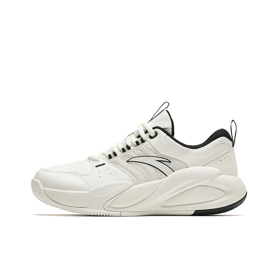 Anta Tennis Cushioning, Wear Resistant Low Top Casual Shoes Women's White Gray