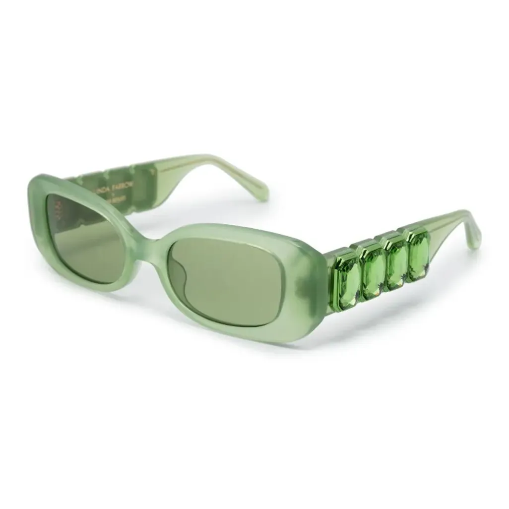 Linda Farrow Lola Rectangular Frame Sunglasses