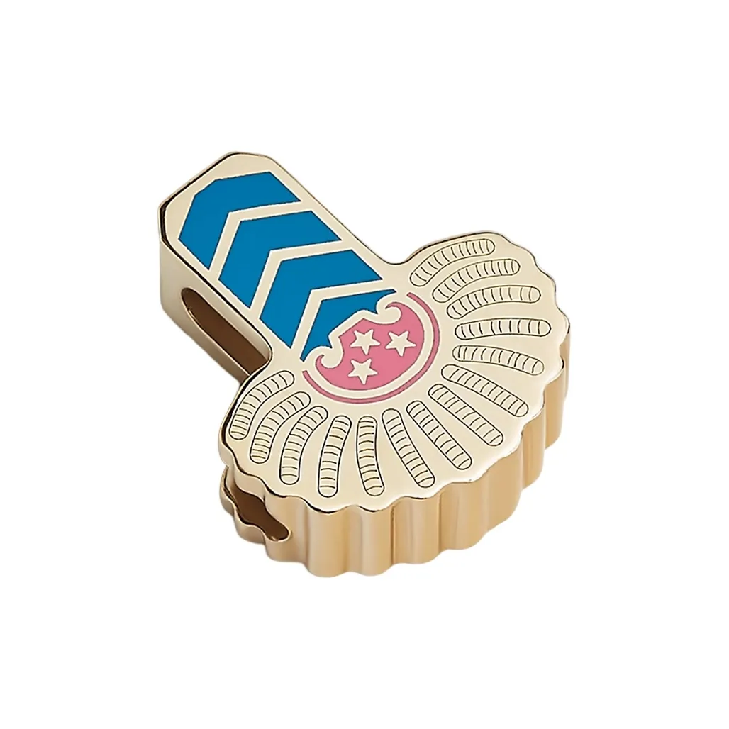 HERMES Шелковый Шарф Застежка Унисекс Золото