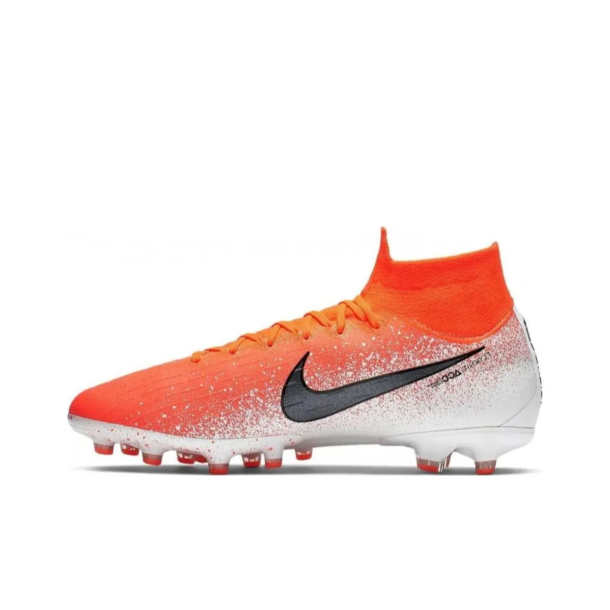 Nike Mercurial Superfly 6 AG Искусственная трава Устойчивая к истиранию Дышащие Футбольные бутсы Мужские Оранжевые Белые