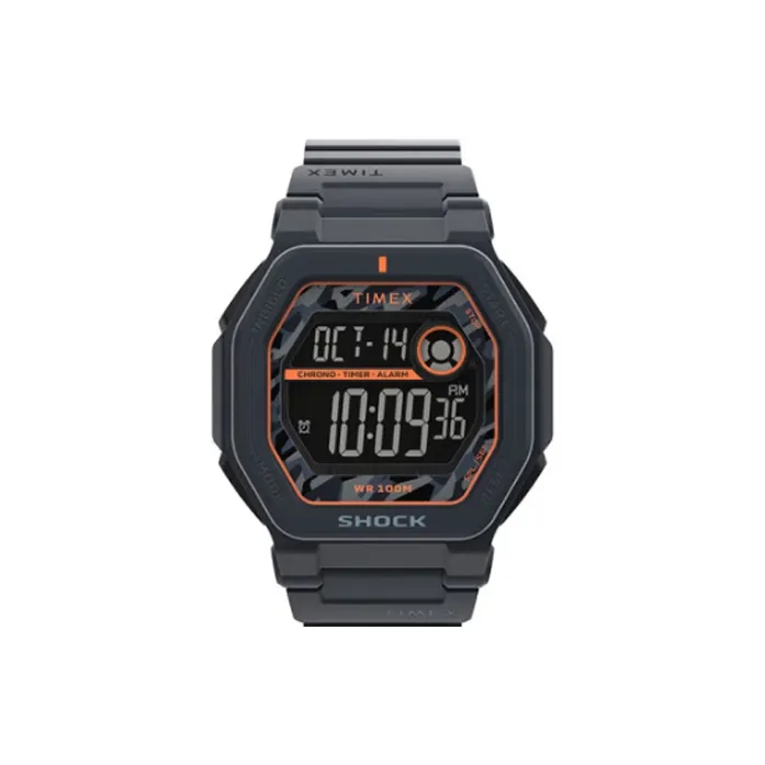 TIMEX Command Collection Наручные часы Электронный механизм Смола Ремешок 45 мм Черный циферблат Мужские часы TW2V93800