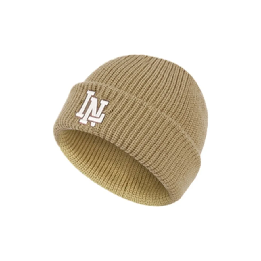 Шапка-бини с акриловым подкладом унисекс коричневый