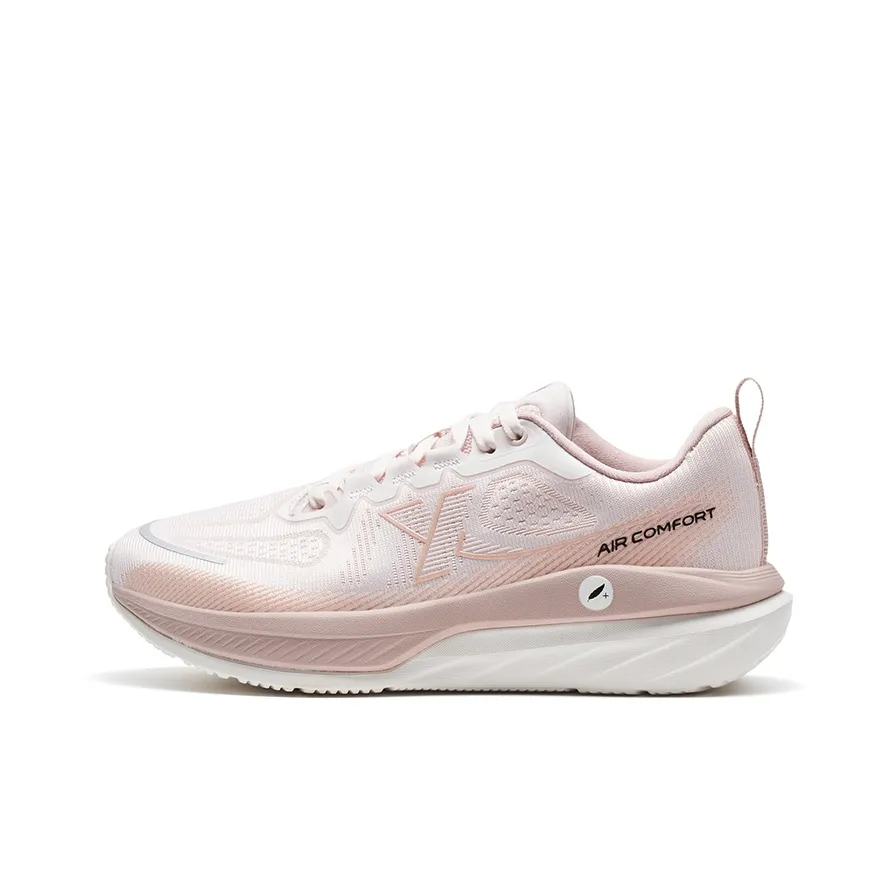 XTEP Cloud DC Low Top Casual Running Shoes Women's Pure Pink Brown Pink