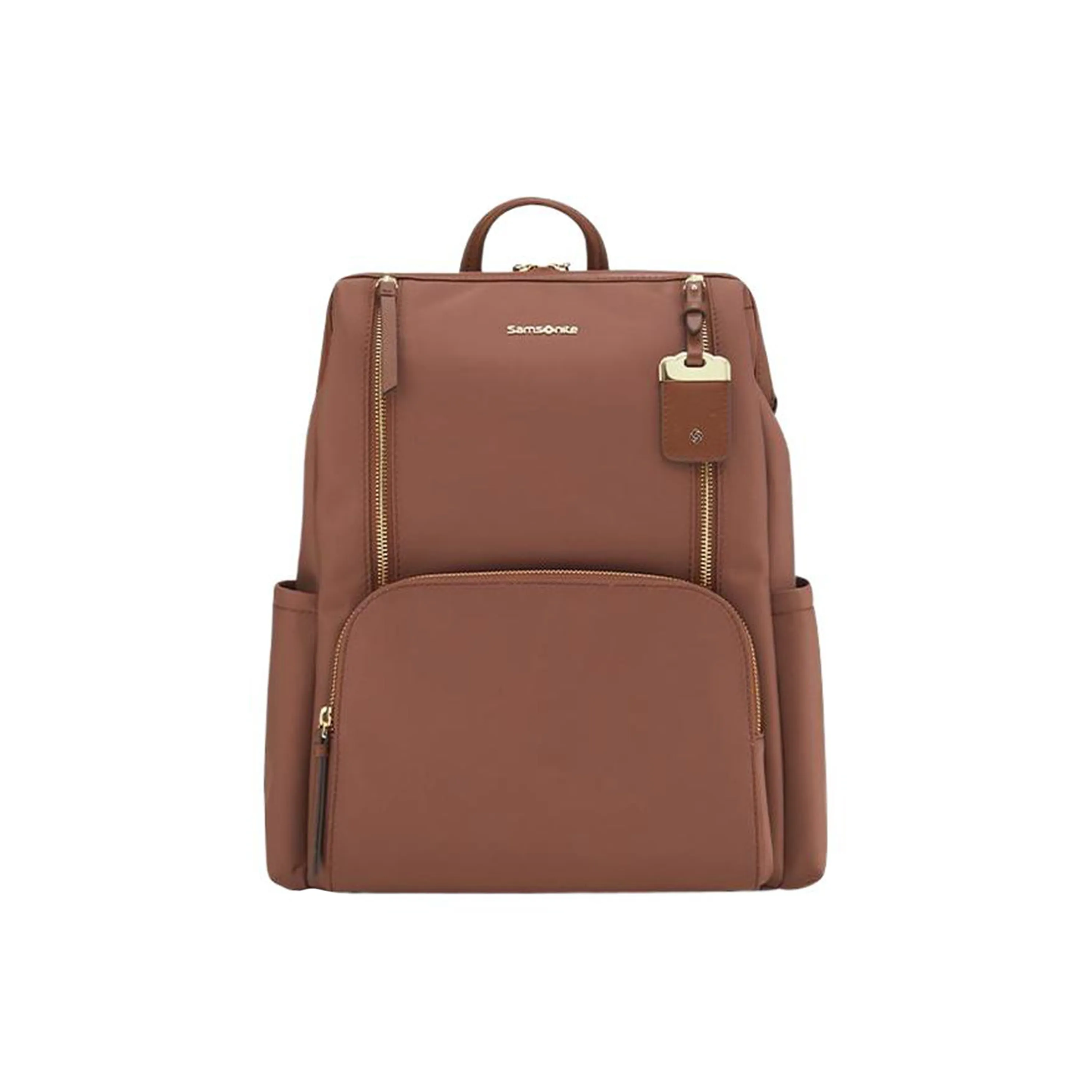 SAMSONITE Ткань Коровья кожа Синтетическая кожа Рюкзак Обычный Женские Богатый Ржавый