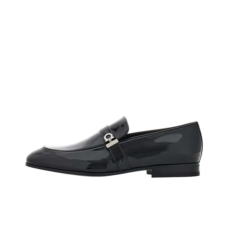 FERRAGAMO Gancini Patent-leather Loafers