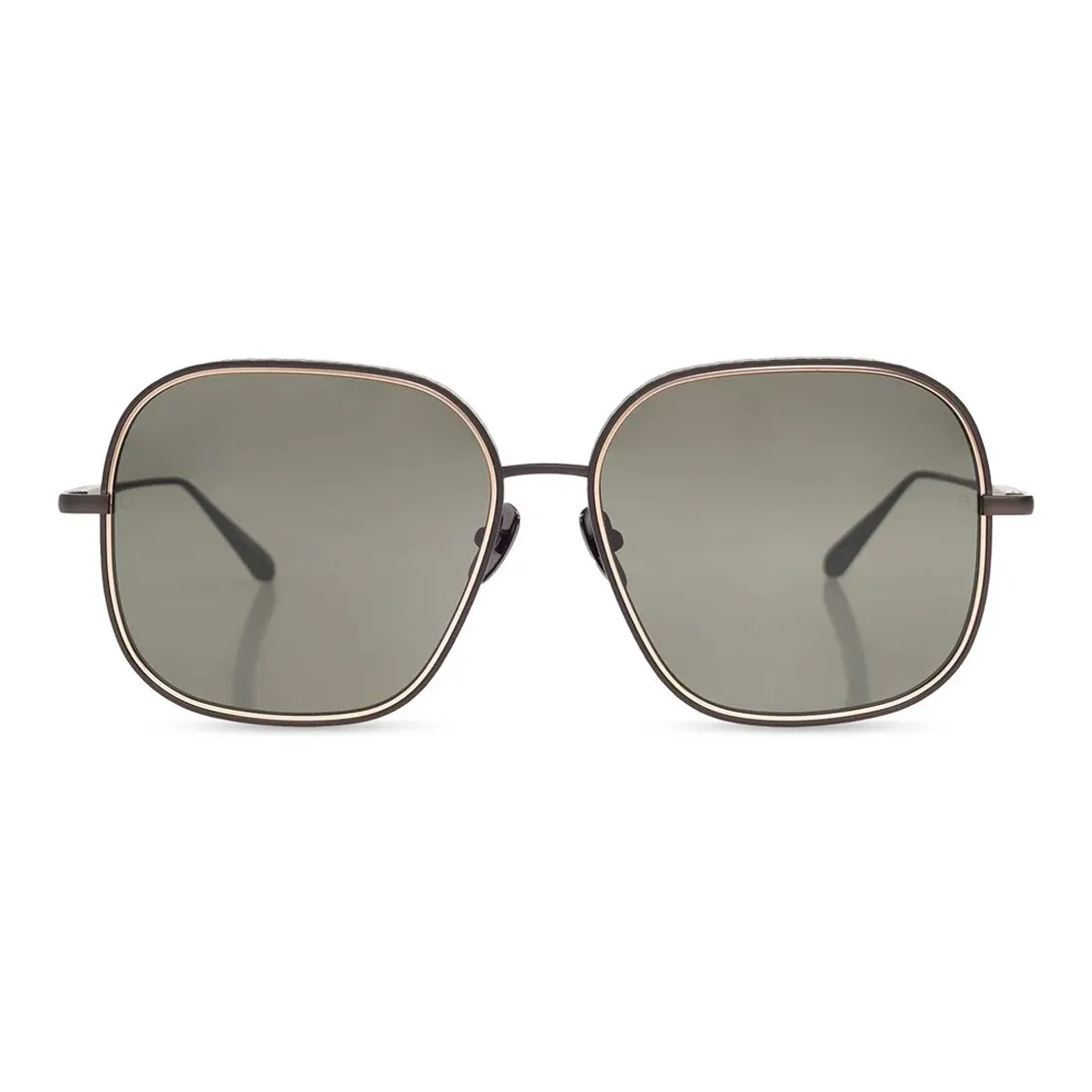 Linda Farrow Juliana Oversized Squared Frame Sunglasses