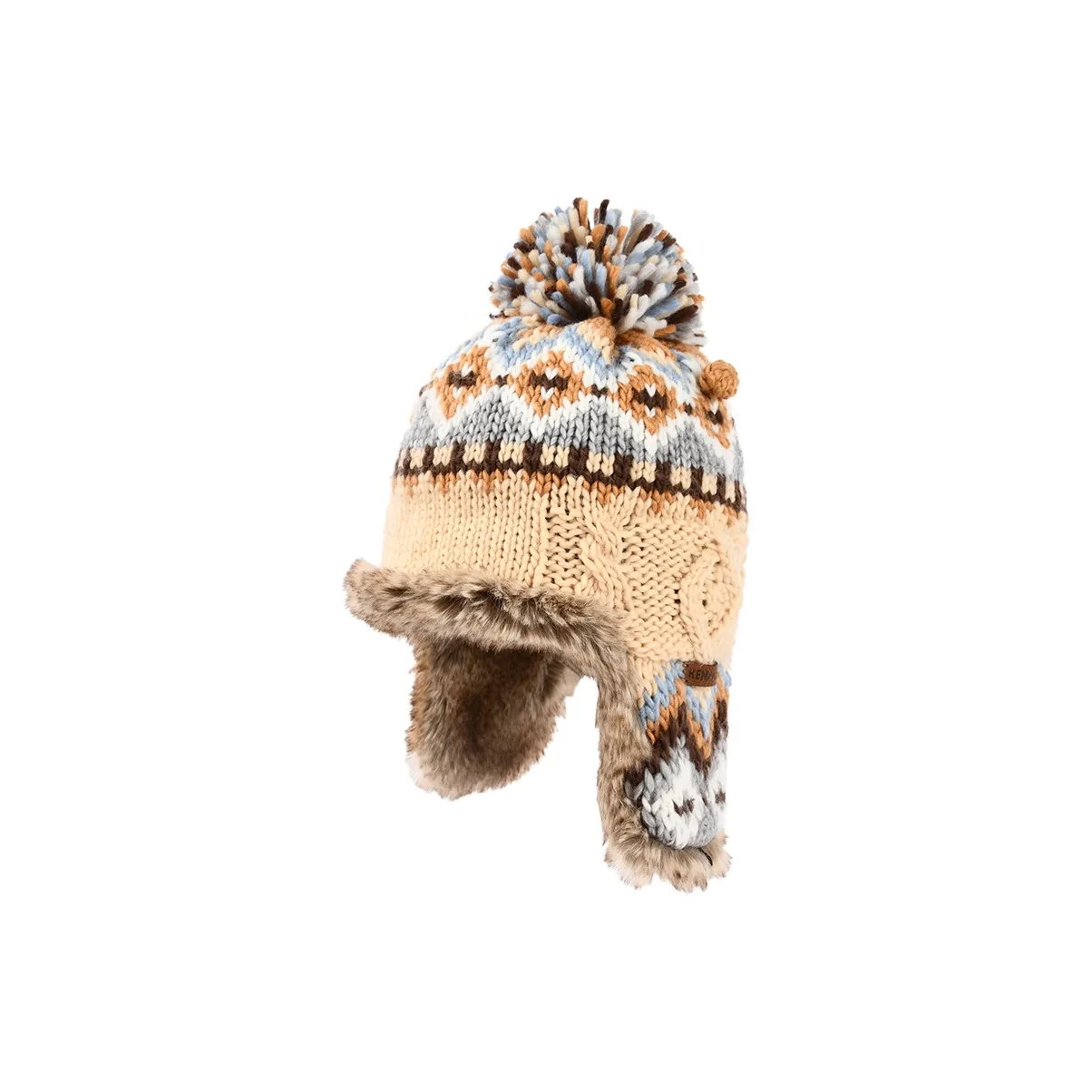 KENMONT Шапка-ушанка из овечьей шерсти Женская