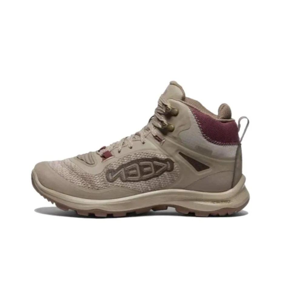 KEEN TERRADORA FLEX MID WP Abrasion Resistant Breathable High top Hiking Shoes Women's Taupe