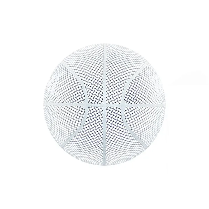 Kuangmi White Moonlight Collection PU Basketball Daylight White Size 7 Ball Reflective Street Unisex