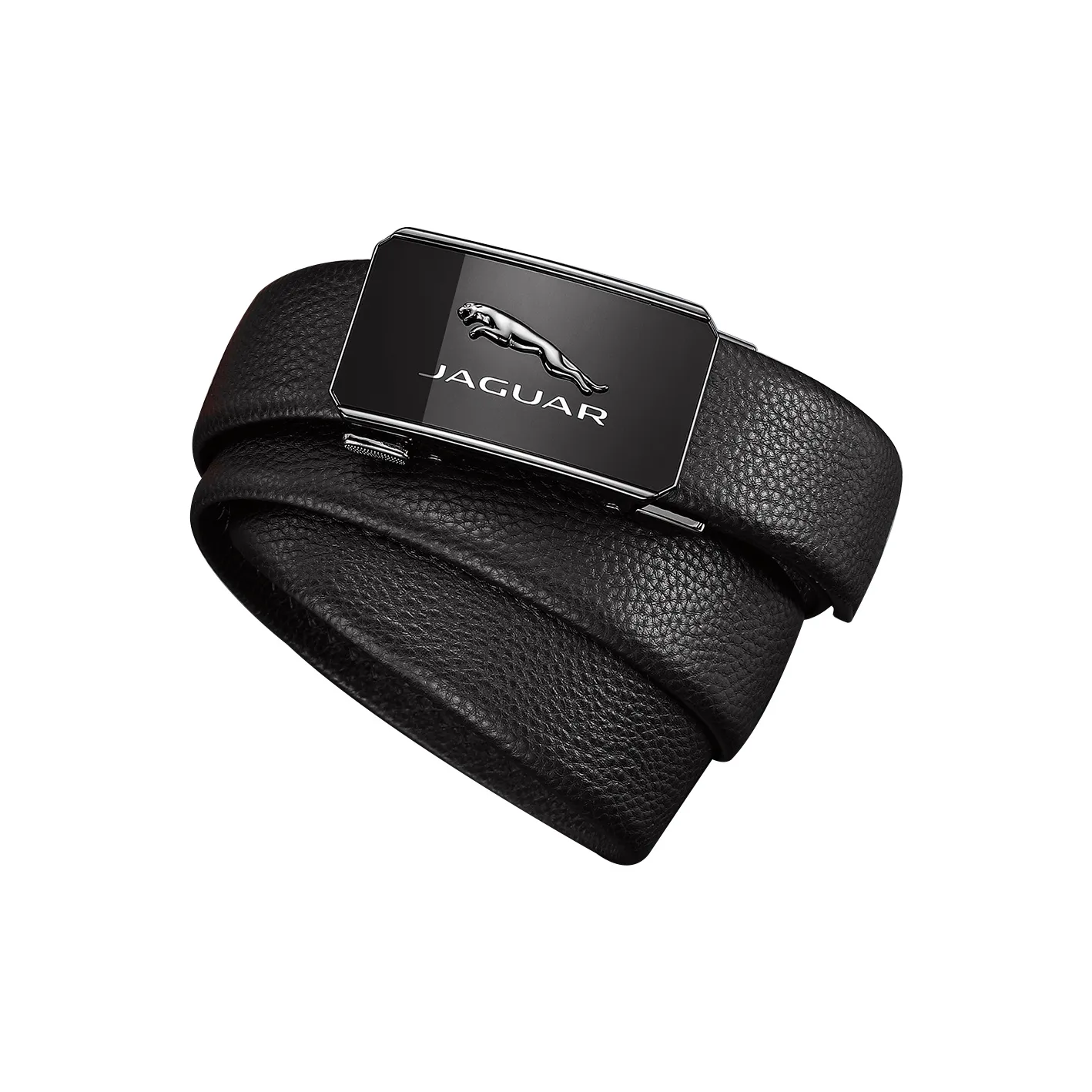 JAGUAR Cow Leather Belts Men's Black Width 3.5CM