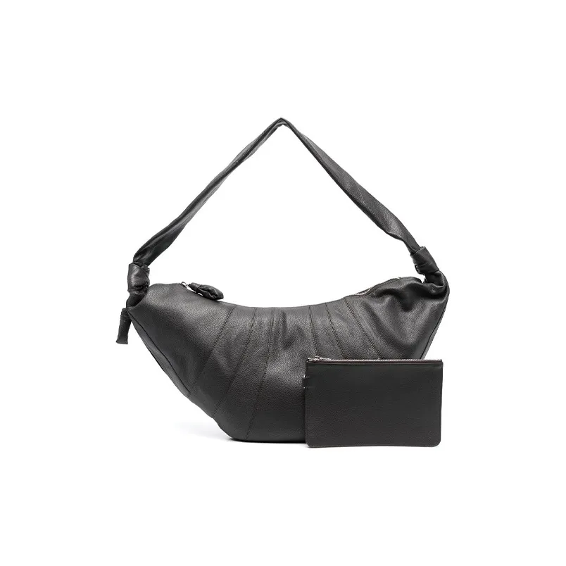 Lemaire Croissant Series Calfskin Crossbody Bag Tubas Women's Dark Chocolate Brown