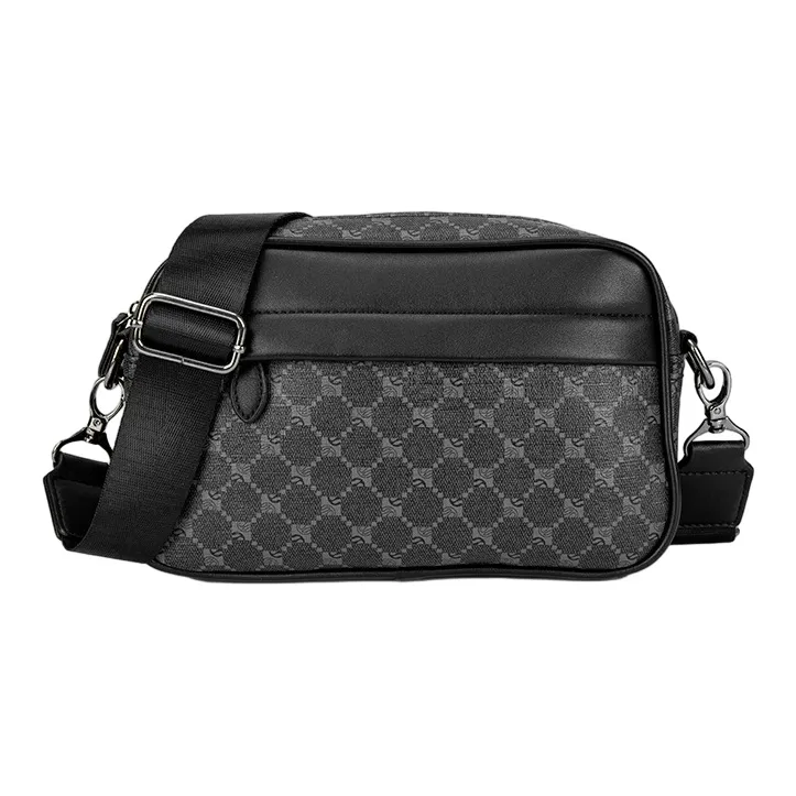 ALNI BITTON ПУ (полиуретан) с синтетической кожей сумка через плечо стандартная мужская черная шахматная доска черный серый зеленый