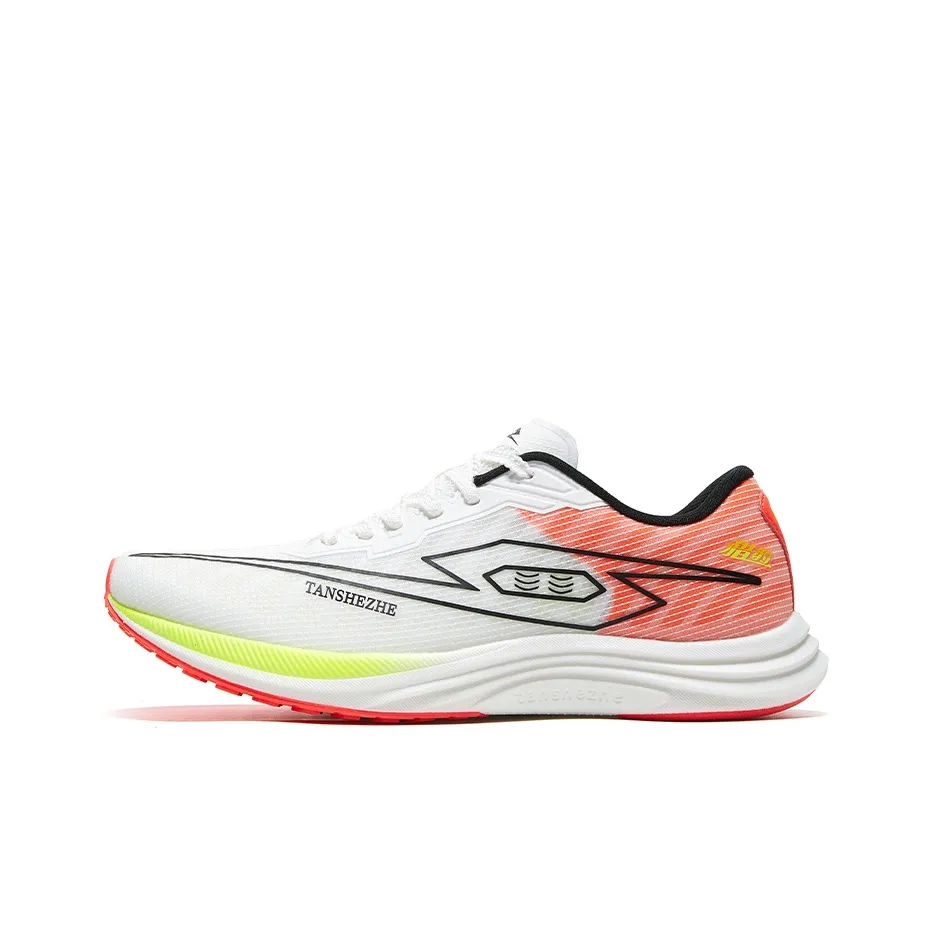 TANSHEZHE Cheetah 1.0 Cushioned Anti-Slip And Wear-Resistant Warm Low-Top Running Shoes Unisex White Red