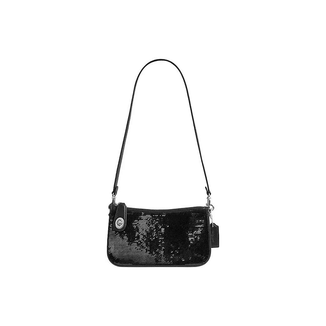 COACH Penn Коровья кожа Сумка на плечо Сумка Сумка через плечо Маленькая Женская Черная