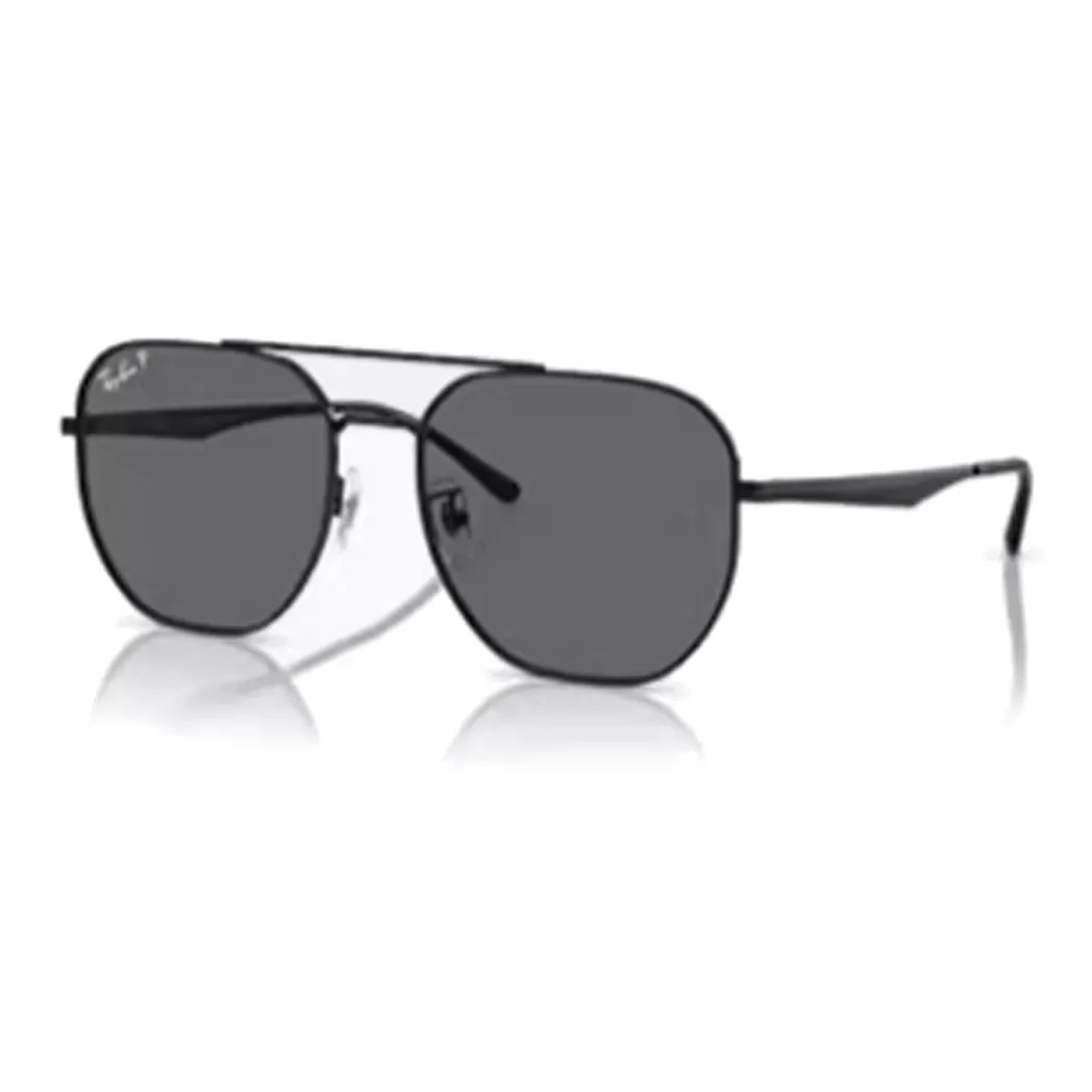 RayBan Metal Irregular Shape Sunglasses Men's Black
