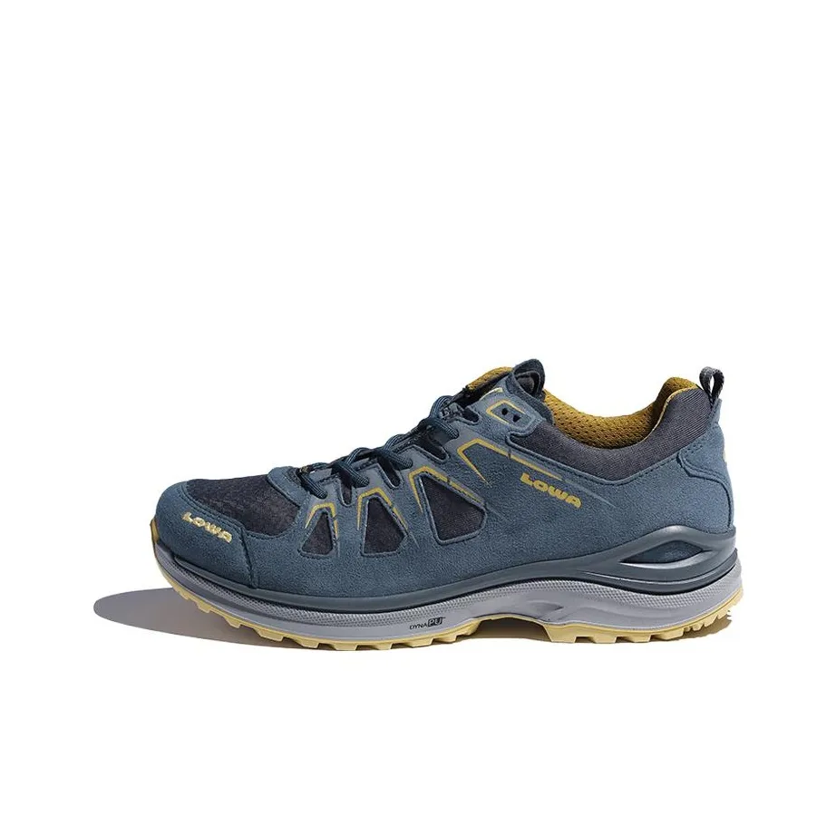 Lowa Cushioning, Wear Resistant Low Top Running Shoes Men's Blue Yellow