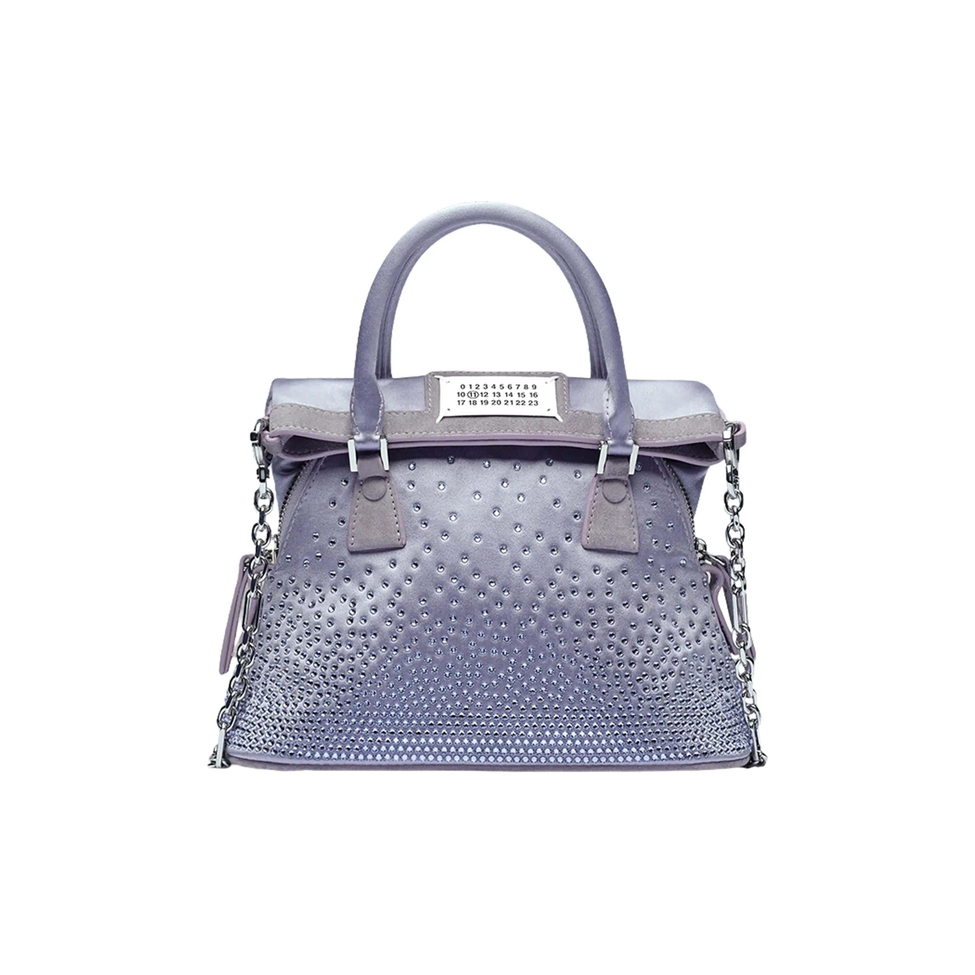 Maison Margiela Viscose Rayon With Silk Shoulder Bag, Crossbody Bag, Handbag Extra Mini Women's Wisteria Purple
