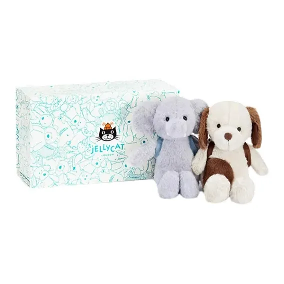 JELLYCAT Backpack Little Elephant Backpack Puppy Plush Toy Box Dolls Plush Doll