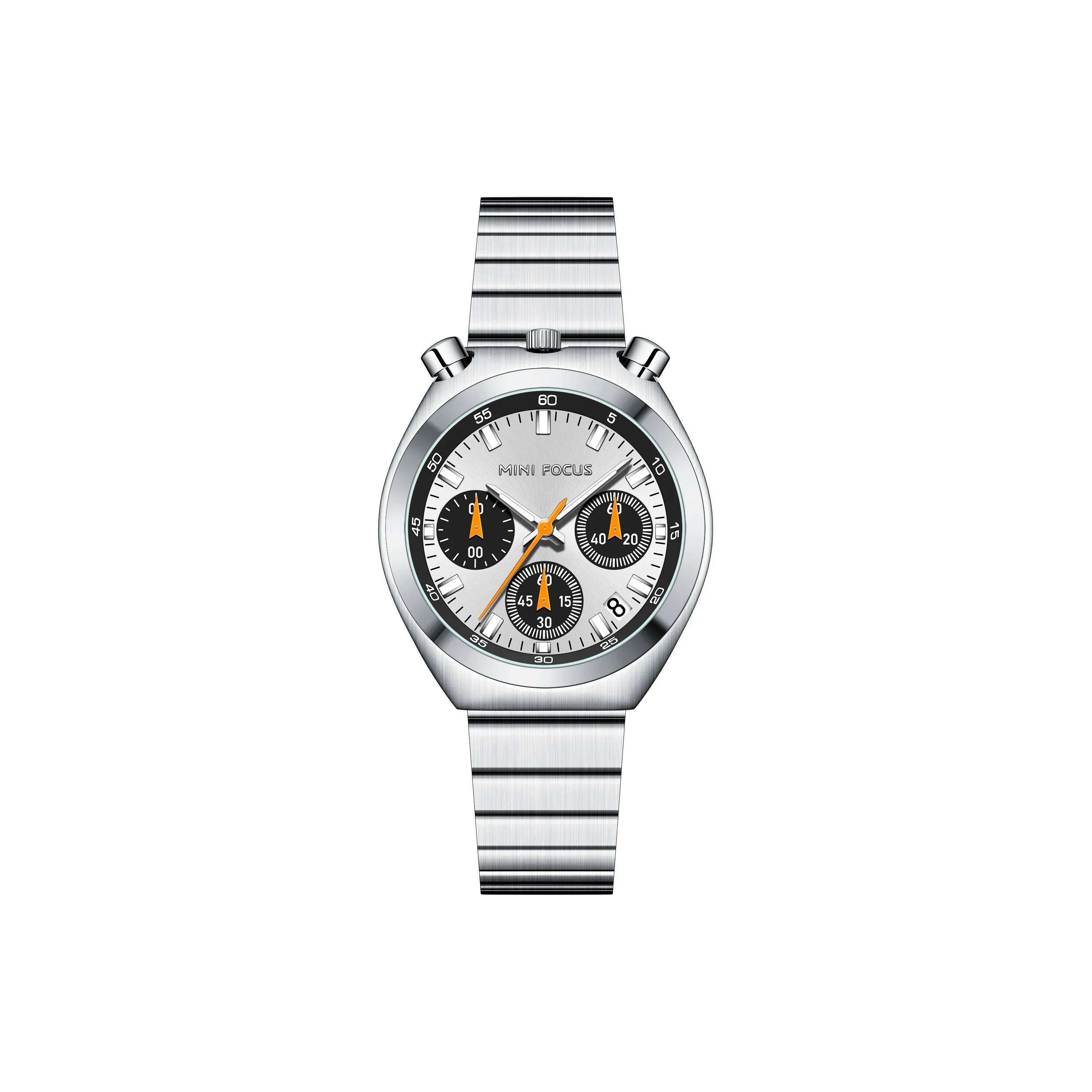 MINIFOCUS Panda Collection Кварцевый механизм ремешок из нержавеющей стали женские часы белый циферблат