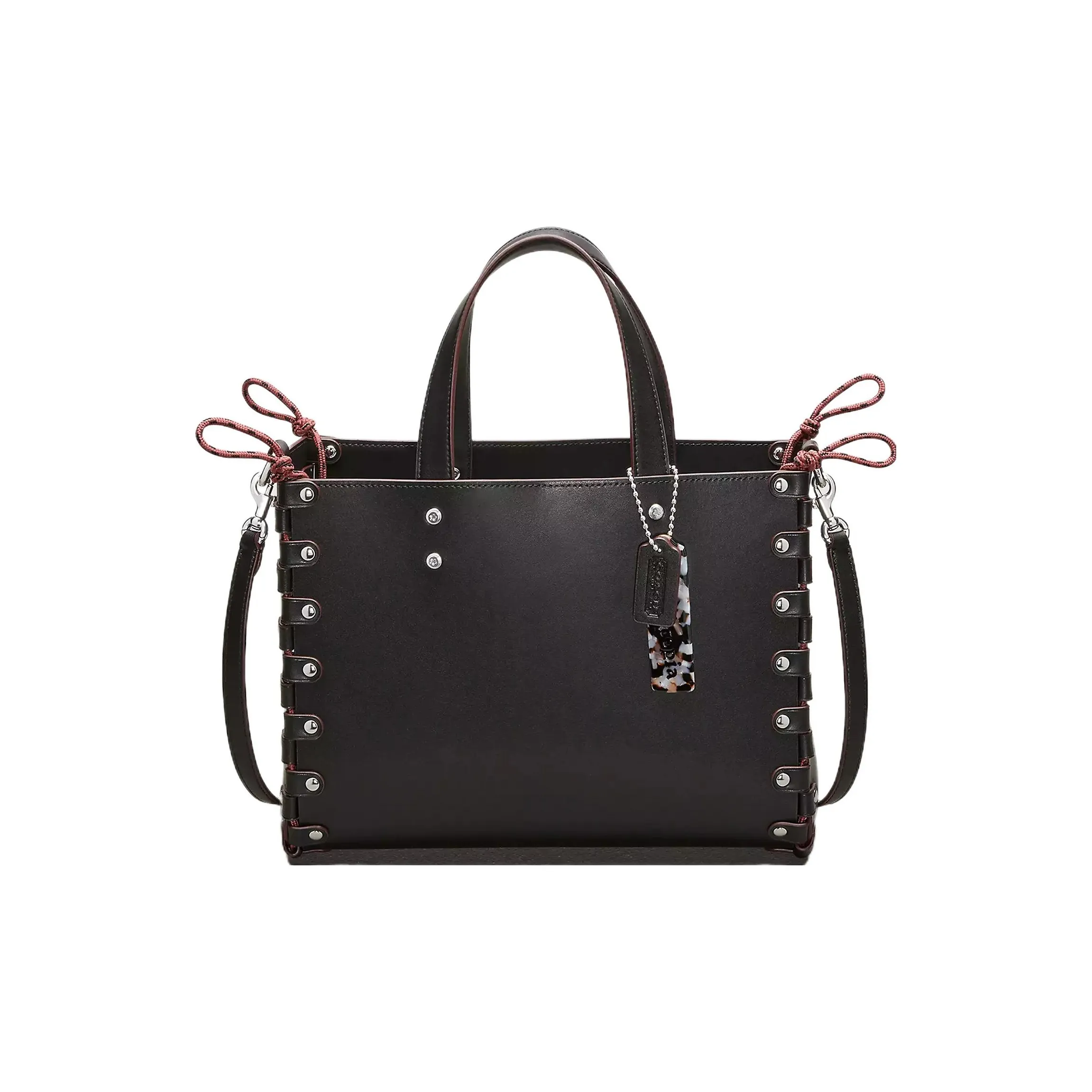 Coachtopia Leather Tote Bag Shopping Bag Handbag Shoulder Bag Large Size Women's Black