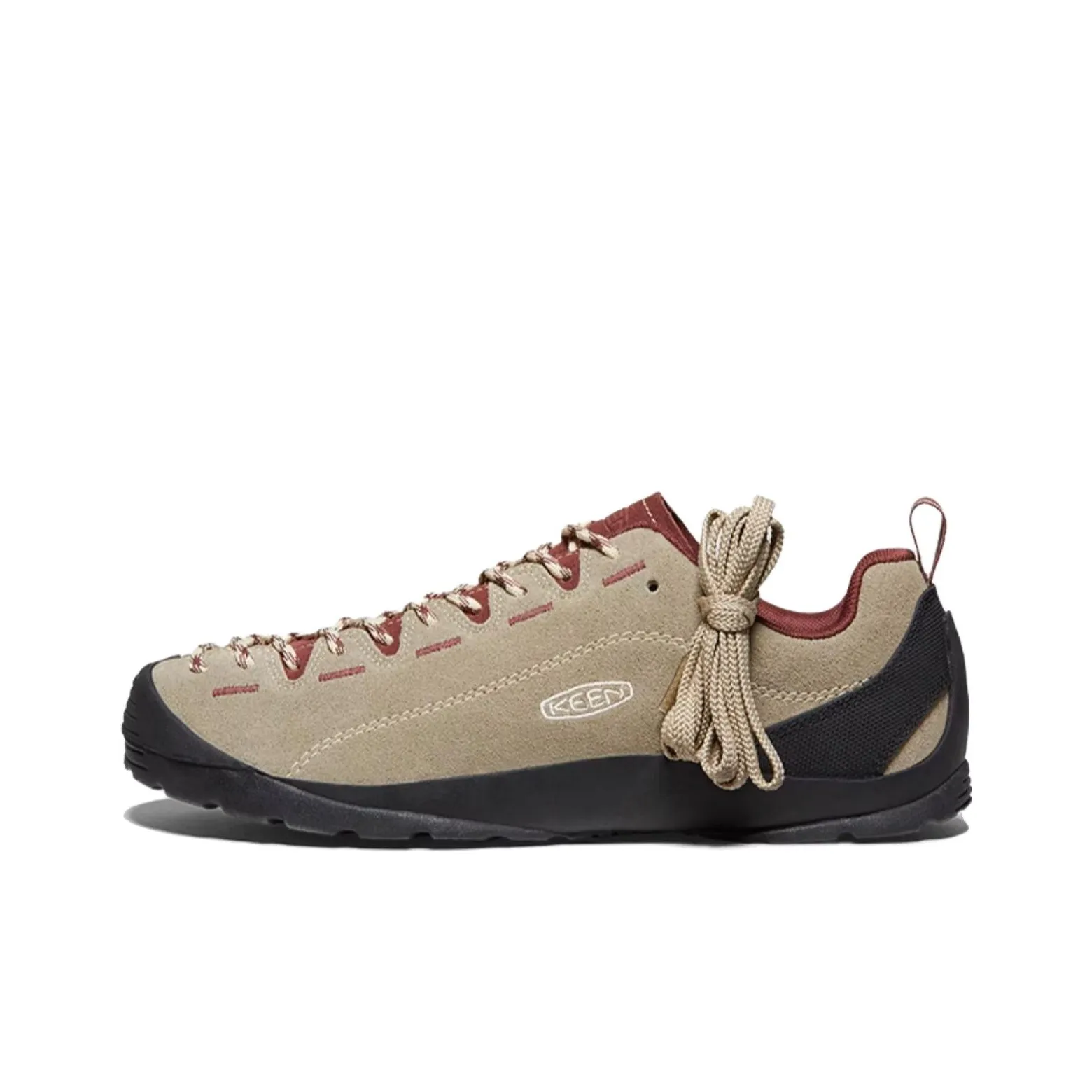 KEEN Jasper Abrasion Resistant Low Top Hiking Shoes Trabuco Men's Tiger Striped Rich Cream
